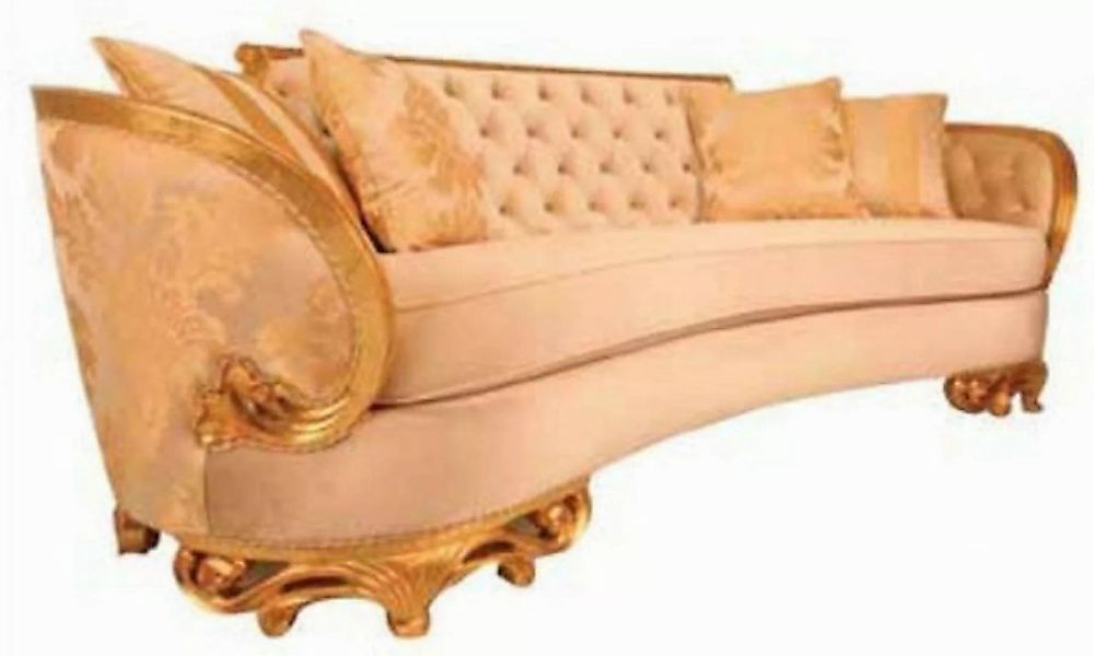 Casa Padrino Sofa Casa Padrino Luxus Barock Sofa Beige / Gold - Prunkvolles günstig online kaufen