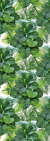 queence Vinyltapete »Tropische Blätter-Grün«, bedruckt-Motiv-botanisch-flor günstig online kaufen
