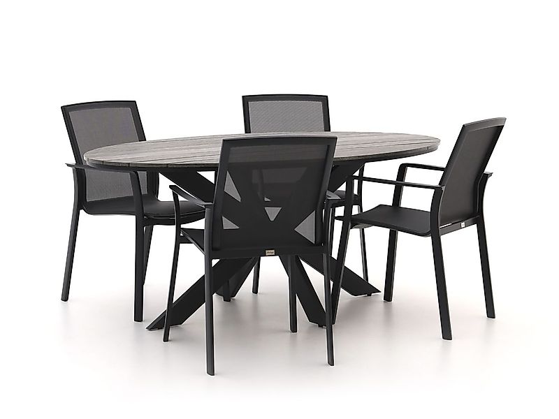 Bellagio Dranera/Fidenza oval 180 cm Gartenmöbel-Set 5-teilig stapelbar günstig online kaufen