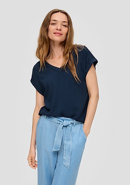 s.Oliver Kurzarmshirt Viskosebluse im Relaxed Fit günstig online kaufen