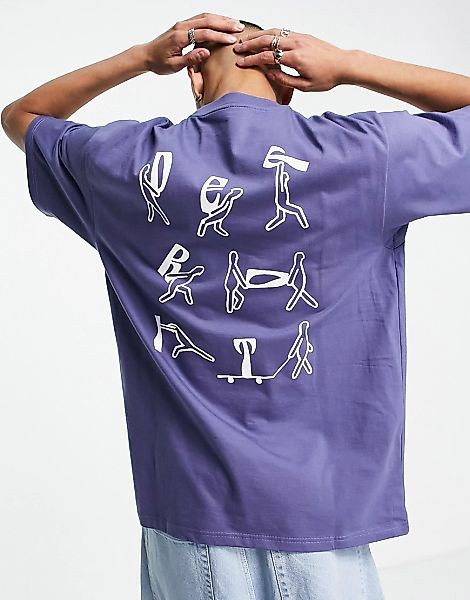 Carhartt WIP – Removals – T-Shirt in Lila mit Umzug-Prints günstig online kaufen