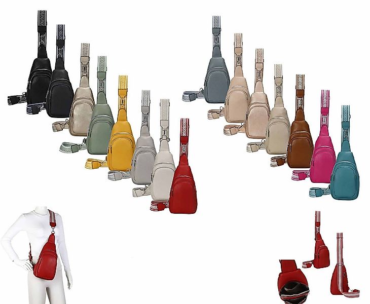 ITALYSHOP24 Schultertasche Unisex Sling-Tasche Bodybag Crossbody Brusttasch günstig online kaufen