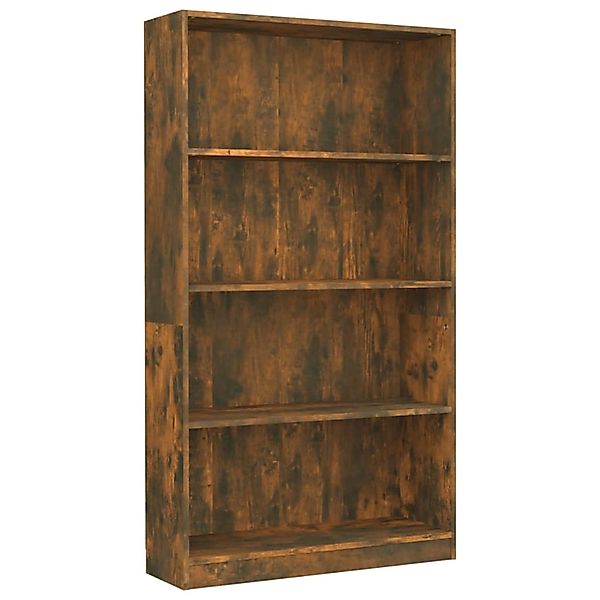 VidaXL Bücherregal 4 Fächer Räuchereiche 80x24x142 cm Holzwerkstoff günstig online kaufen