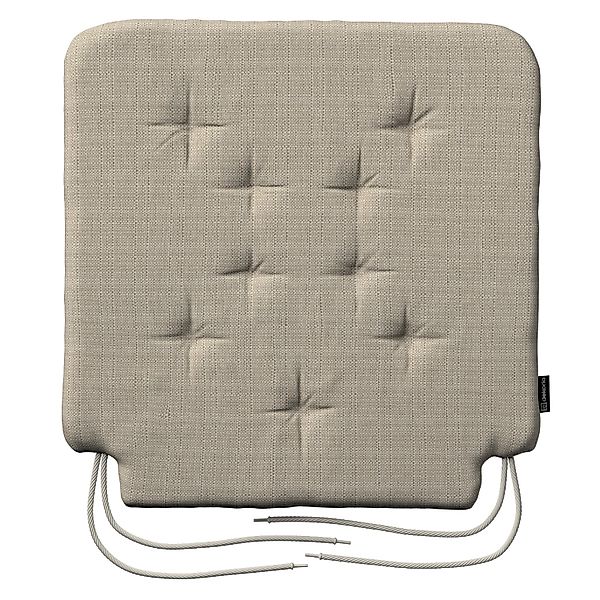 Stuhlkissen Christoph mit Bindeschnur, beige, 42 x 41 x 3,5 cm, Living II ( günstig online kaufen