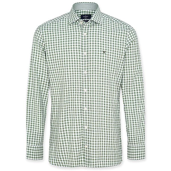 Hackett Melange Gingham Langarm Hemd XS Green / White günstig online kaufen