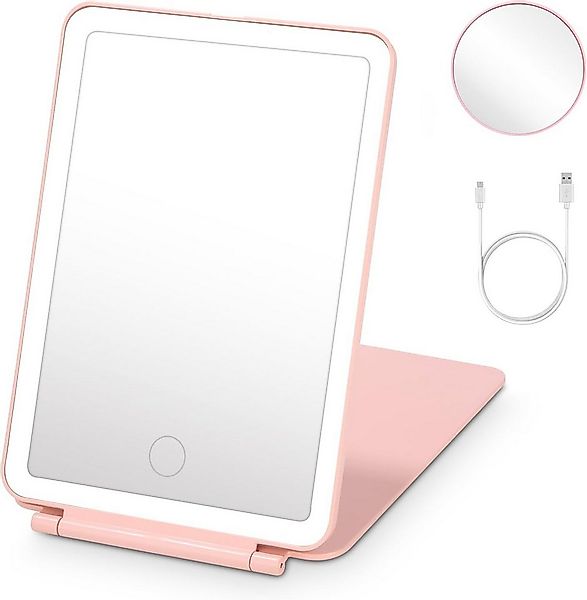 SinLaw Kosmetikspiegel Beleuchteter Schminkspiegel, Klappbarer Tischspiegel günstig online kaufen