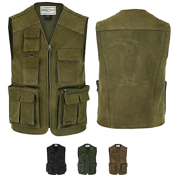 German Wear Jagdweste GW650 Jagd Lederweste günstig online kaufen