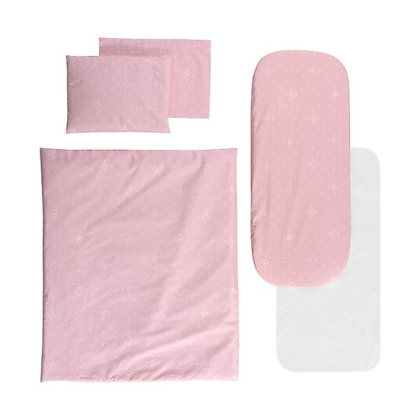 Lorelli Babybettwäsche Kinderwagen-Bettwäscheset 5tlg, Baumwolle, 5 günstig online kaufen