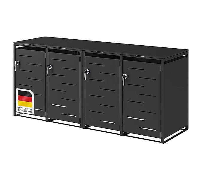 STEELSØN Mülltonnenbox Diorus 240L, abschließbar (Graphitschwarz, verfügbar günstig online kaufen
