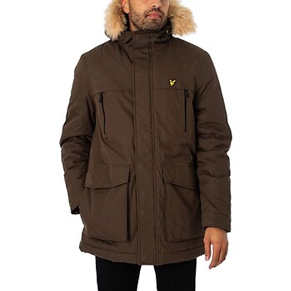 Lyle & Scott  Trainingsjacken Winterliche Parkajacke mit Fleecefutter günstig online kaufen