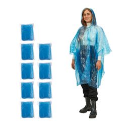 relaxdays Regenponcho Einweg Regenponcho 10er Set günstig online kaufen