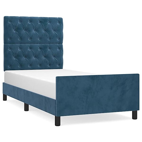 vidaXL Bettgestell ohne Matratze Dunkelblau 80x200 cm Samt 3125908 günstig online kaufen