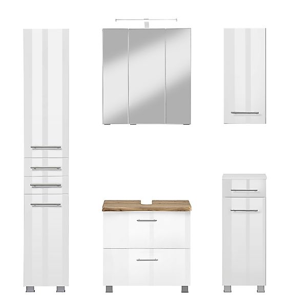 welltime Badmöbel-Set "Trento", Badezimmer-Set, Hängeschrank, Unterschrank, günstig online kaufen