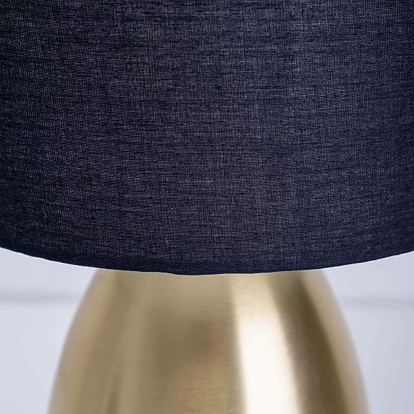 Tischleuchte Aurum, Textilschirm, schwarz/gold günstig online kaufen