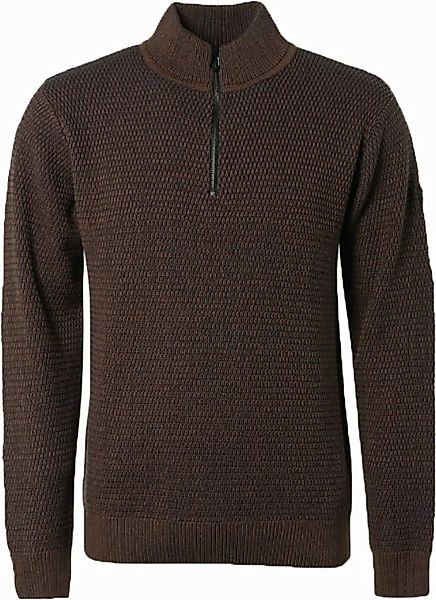 No Excess Halfzip Pullover Braun - Größe XL günstig online kaufen