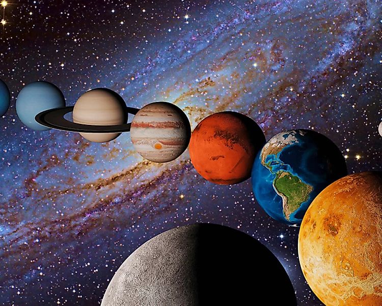 Fototapete "Planets" 4,00x2,67 m / Glattvlies Perlmutt günstig online kaufen