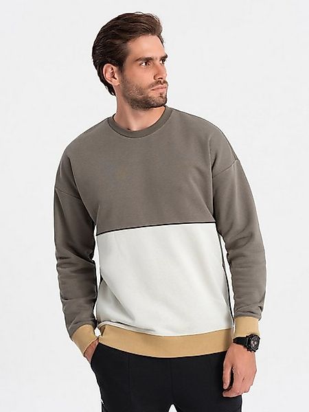 OMBRE Print-Shirt Herren Sweatshirt OVERSIZE mit kontrastierender Farbkombi günstig online kaufen