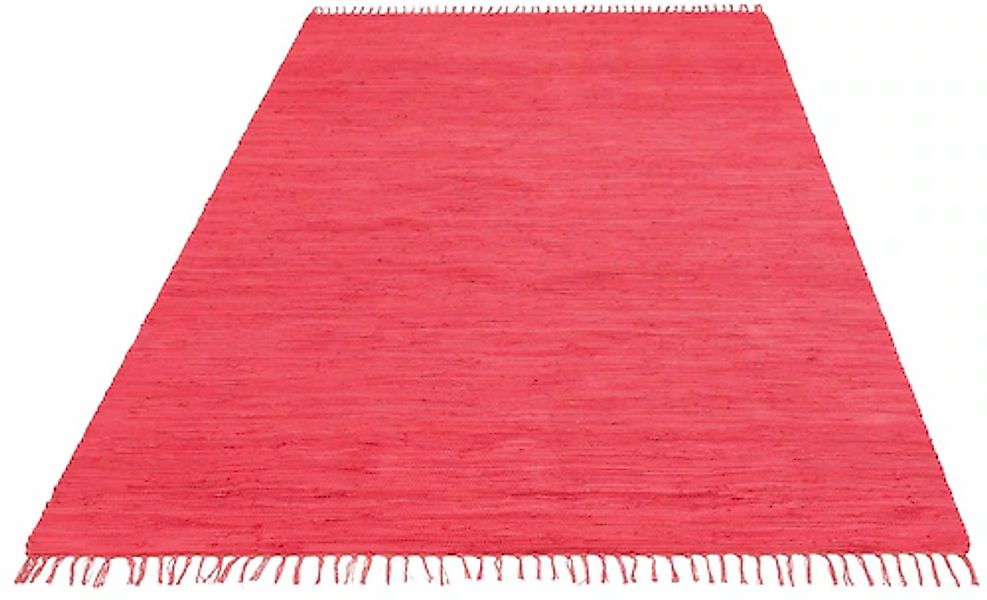 my home Teppich »Paul«, rechteckig, 5 mm Höhe, Wendeteppich, Uni, handgeweb günstig online kaufen
