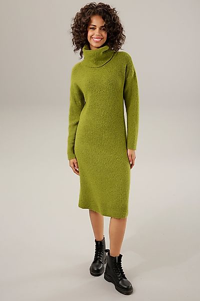 Aniston CASUAL Strickkleid mit halsfernem Rollkragen günstig online kaufen