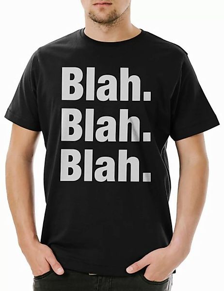 Urban Backwoods Print-Shirt Blah Blah Blah Herren T-Shirt Slogan Spruch Mot günstig online kaufen