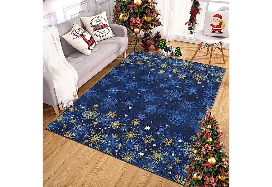 GarveeMore Teppich Weihnachten Waschbar Weihnachtsparty Innen Decor Kurzflo günstig online kaufen