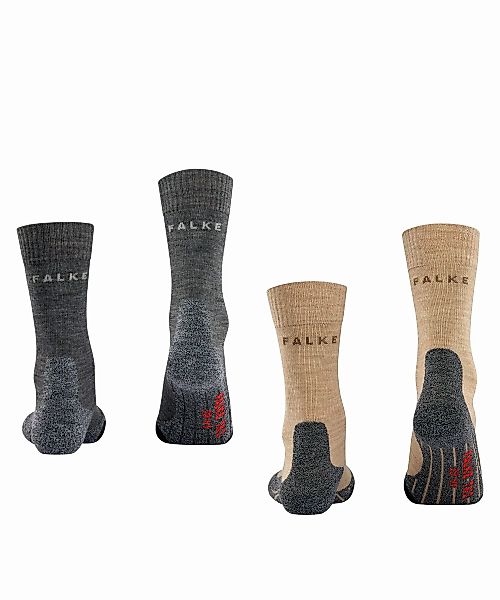 FALKE TK2 2-Pack Herren Socken, 44-45, Mehrfarbig, Wolle, 15924-002004 günstig online kaufen