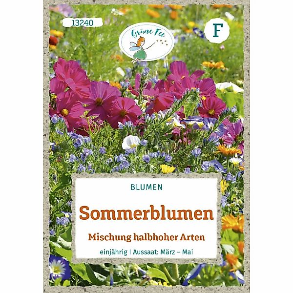 Grüne Fee Sommerblumen Mischung Halbhoher Sorten Saatgut günstig online kaufen