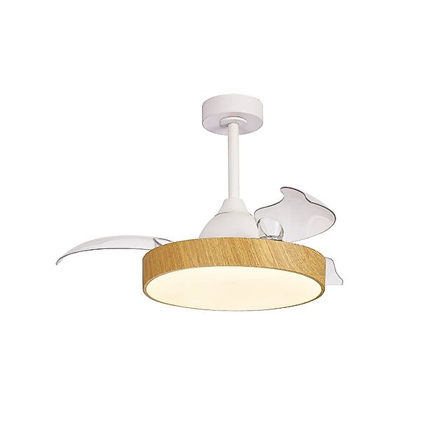 LED-Deckenventilator Alaska Mini holz DC leise Ø 91 cm CCT günstig online kaufen