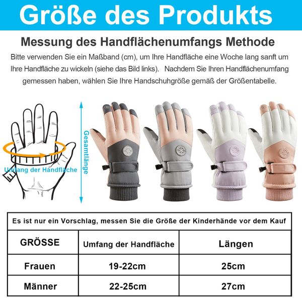 Sunicol Skihandschuhe Wasserdichte Touchscreen Winterhandschuhe Warm günstig online kaufen