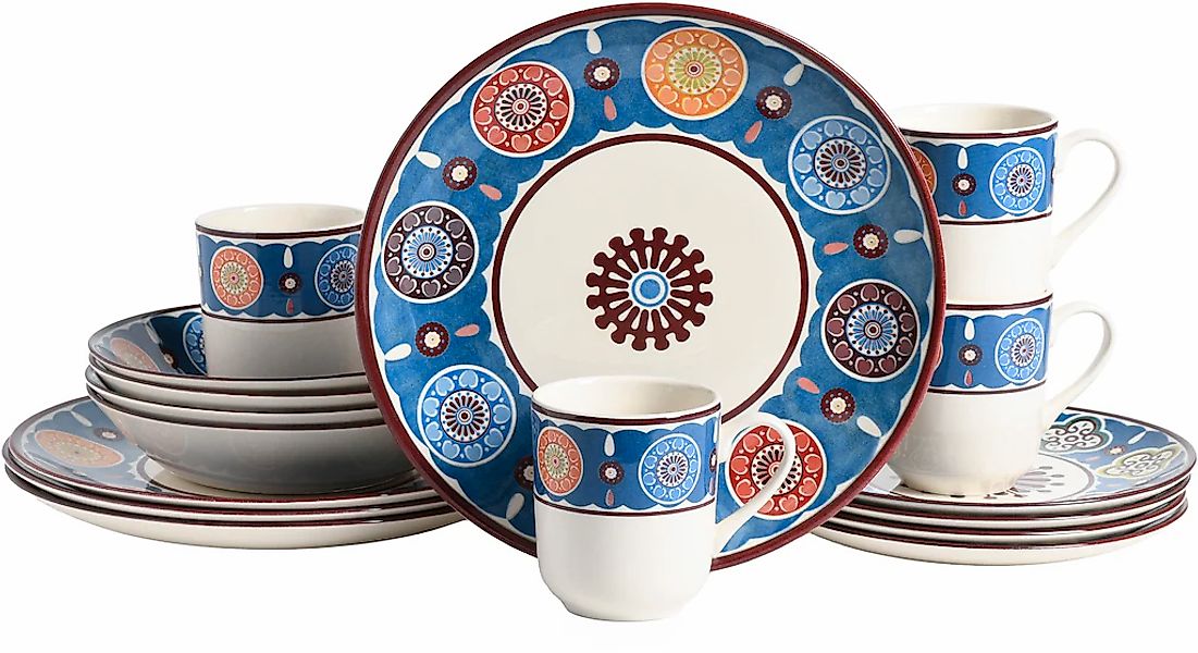CreaTable Kombiservice "Sumaya, Kombi-Service 16-tlg" Mandala Motive günstig online kaufen