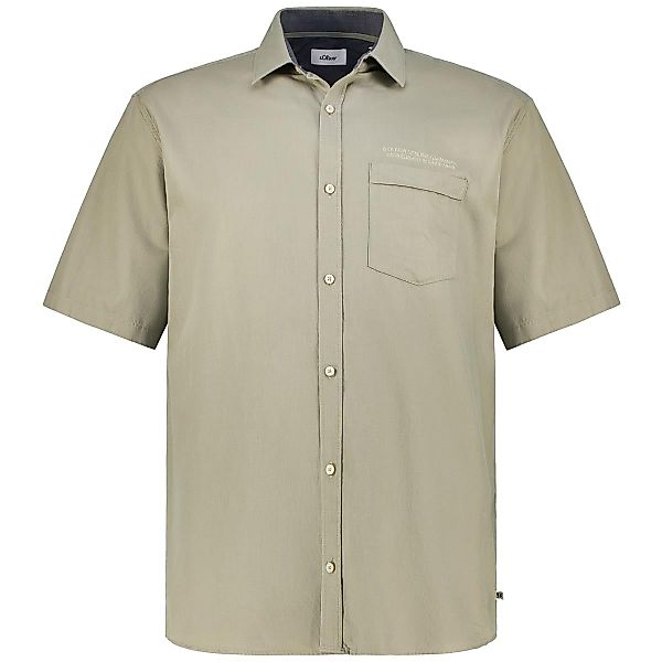 s.Oliver Freizeithemd aus Baumwollmix Farbe grün Größe: 5XL günstig online kaufen