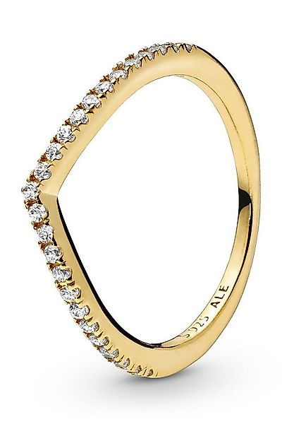 Pandora Fingerring Damen-Funkelnder Wishbone Goldfarben günstig online kaufen
