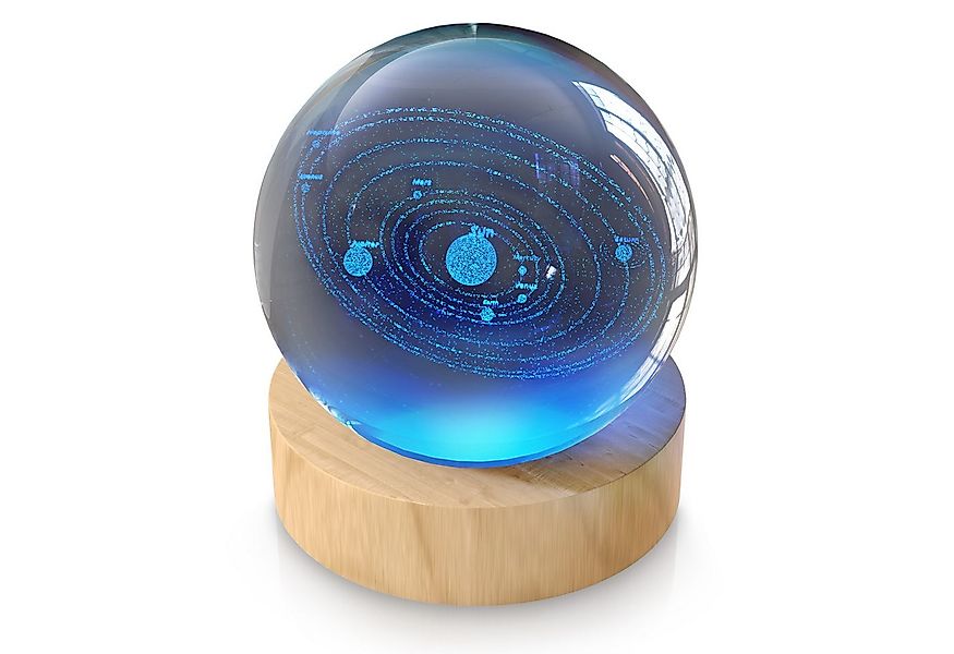 MyBeo LED Dekolicht 3D Glaskugel, Leuchtende Kristallkugel mit Gravur, Nach günstig online kaufen