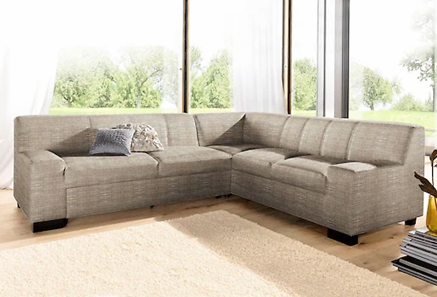 DOMO collection Ecksofa »Norma Top, elegant und modern, flache Armlehnen, L günstig online kaufen