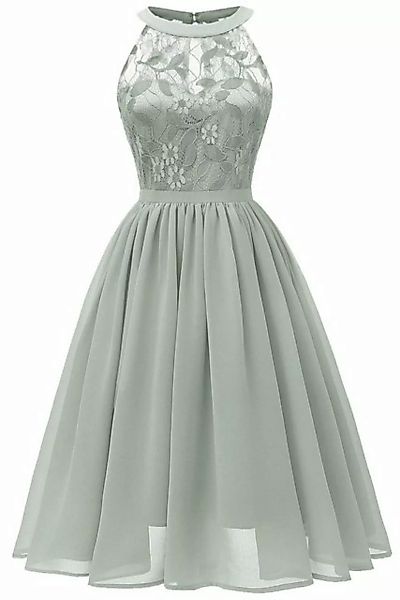 B.X A-Linien-Kleid Damen-Sommerkleid mit Neckholder, floraler Spitze, Cockt günstig online kaufen