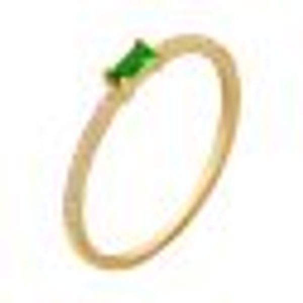 Ring 925 Silber vergoldet Baguette Stein grün günstig online kaufen