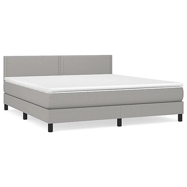 vidaXL Boxspringbett mit Matratze Hellgrau 180x200 cm Stoff1399721 günstig online kaufen