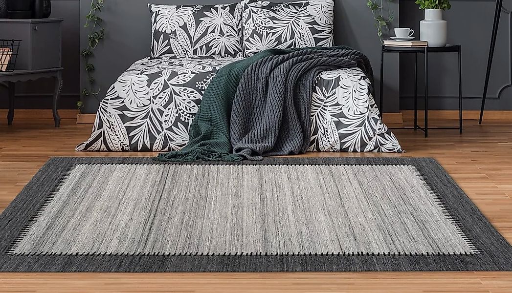 calo-deluxe Teppich "Roxy 450" rechteckig 6 mm Höhe Flachgewebe, Wohnzimmer günstig online kaufen