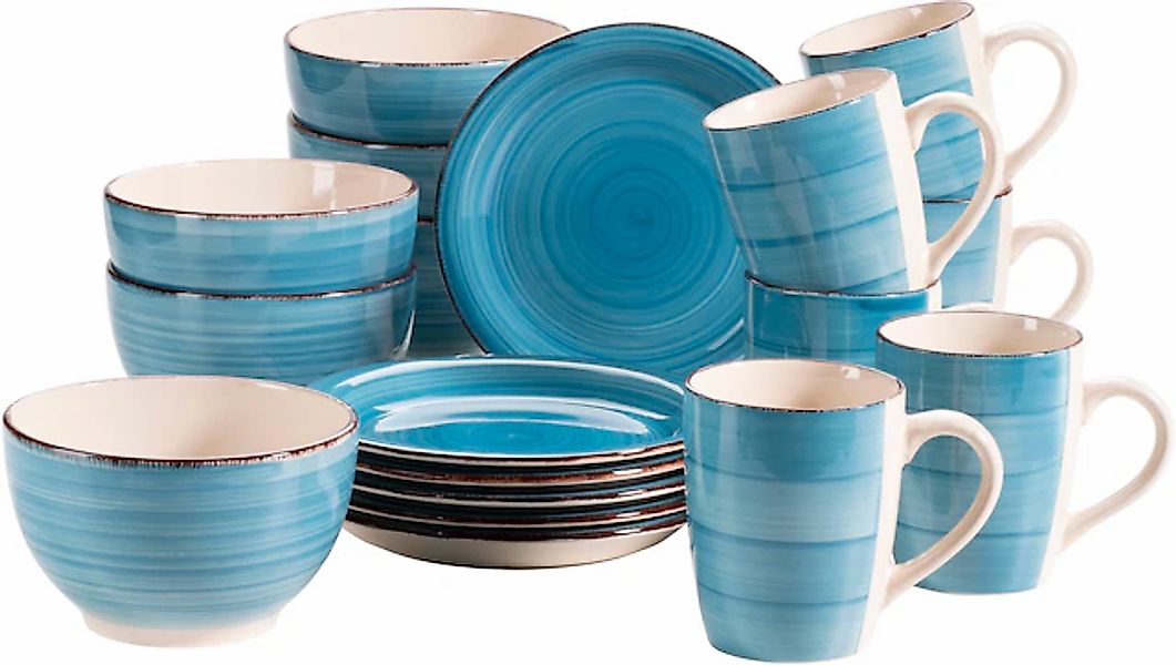 my home Kaffeeservice »Geschirr-Set, Service Bel Tempo«, (Set, 18 tlg., 6 K günstig online kaufen