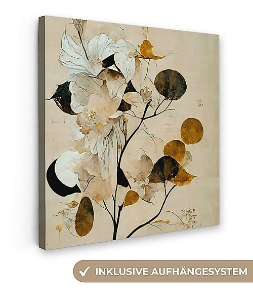 OneMillionCanvasses® Leinwandbild Blumen - Blätter - Baum - Pastell, Fotodr günstig online kaufen