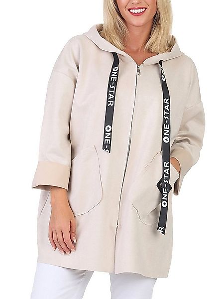 simaranda Kapuzensweatjacke Damen Sweatjacke 5325 36-42 Beige günstig online kaufen