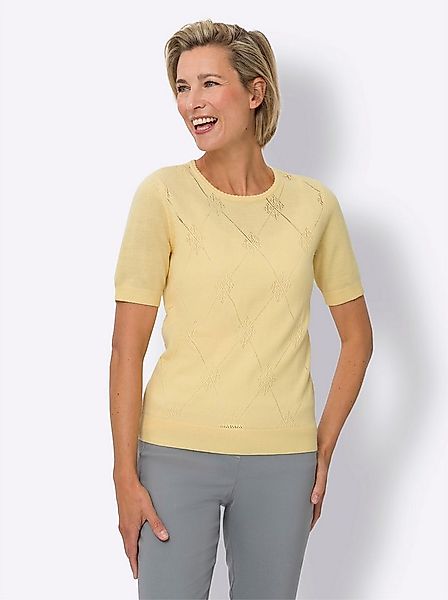 Sieh an! Strickpullover Kurzarm-Pullover Kurzarm Ajour, Jersey günstig online kaufen