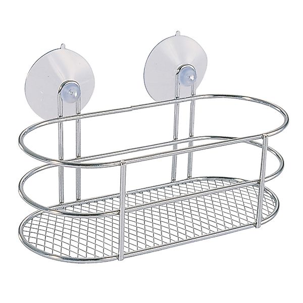 MSV Duschregal Ventouses Oval Stahl 20 cm x 9,5 cm Chrom günstig online kaufen