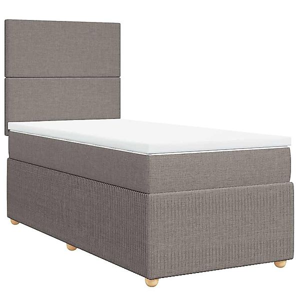 vidaXL Bett Boxspringbett mit Matratze Taupe günstig online kaufen
