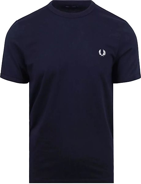 Fred Perry Ringer T-Shirt Dunkelblau - Größe M günstig online kaufen