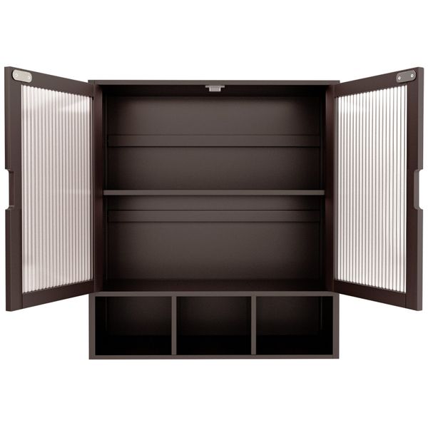 Yorbay Hängeschrank Bambus Badezimmerschrank (59x22x66 cm, günstig online kaufen