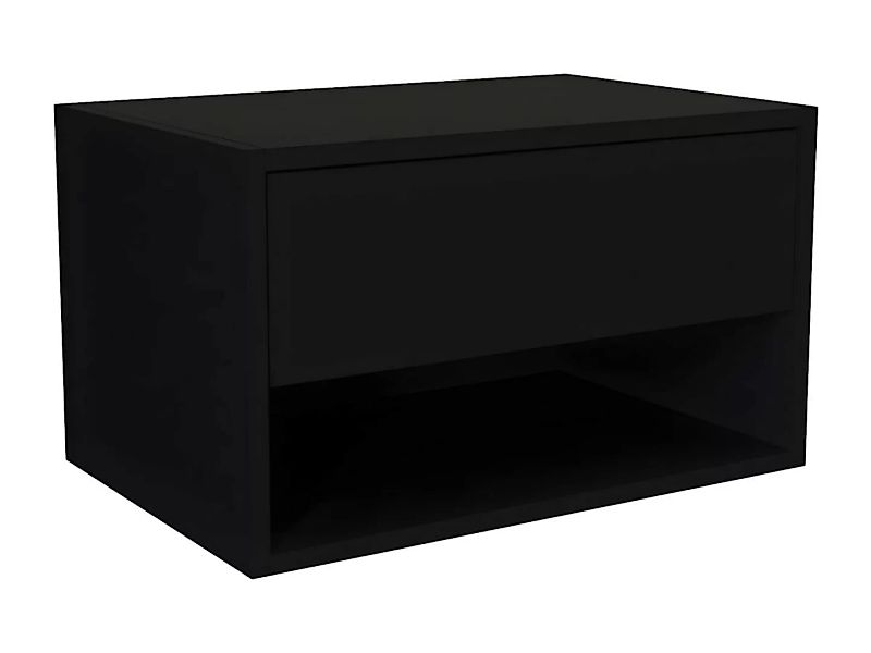 Nachttisch hängend - 1 Schublade & 1 Ablage - Schwarz - RITAMI günstig online kaufen