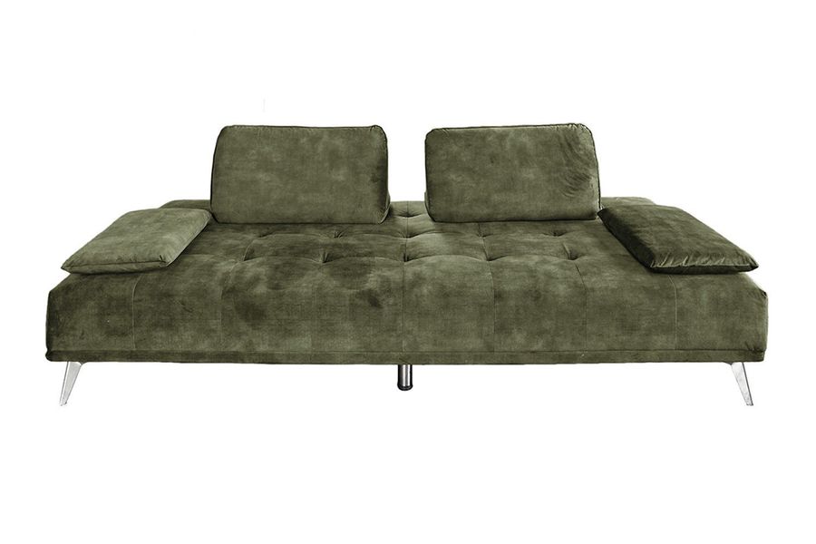 KAWOLA Schlafsofa WIOLO Velvet moosgrün - günstig online kaufen