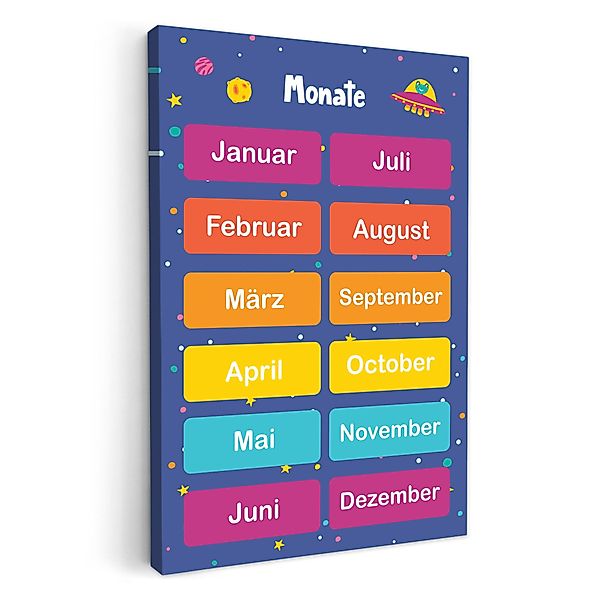 OneMillionCanvasses® Leinwandbild Pädagogisch - Monate - günstig online kaufen