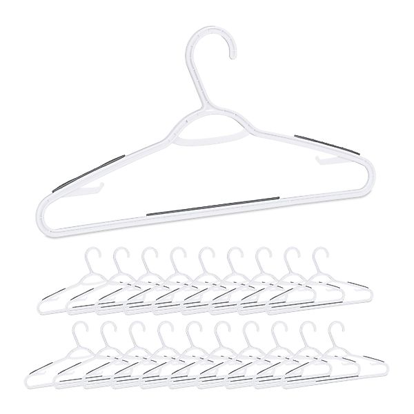 relaxdays Kleiderbügel Antirutsch Kleiderbügel 20er Pack günstig online kaufen